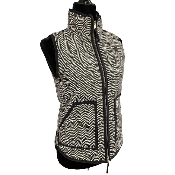 J. CREW Excursion Herringbone Vest Down Filled XXS - Picture 3 of 8